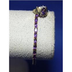 Oval Amethyst Tennis Bracelet & Ladies Ring