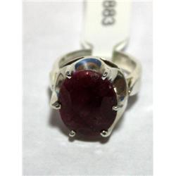 Custom Sterling Ring With Rubie size 7