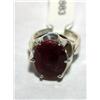 Image 1 : Custom Sterling Ring With Rubie size 7