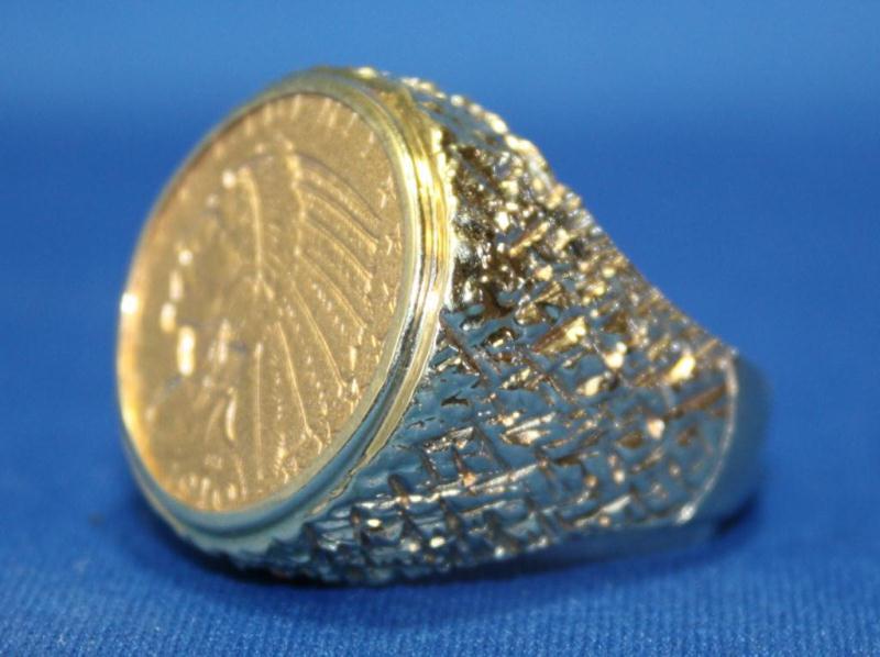 Men's Gold 37 Gram Coin Ring