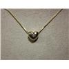 Image 2 : Diamond Heart Design Necklace Snake Chain
