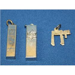 Lot of 3 Sterling Silver Religious Pendants