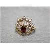 Image 2 : 14kt Gold Vermeil Bracelet & Garnet Ladies Ring