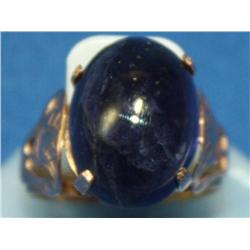 5.00Ctw Cabochon AAA Amethyst Vintage 1920's Ring