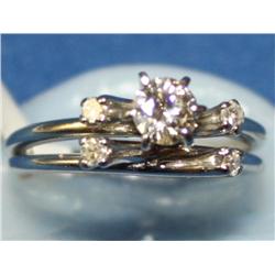 1/2Ctw Round Diamond Wedding Set Ring