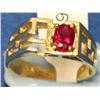Image 1 : 1.00Ctw AAA Chatham Ruby Unisex Hand Made Ring