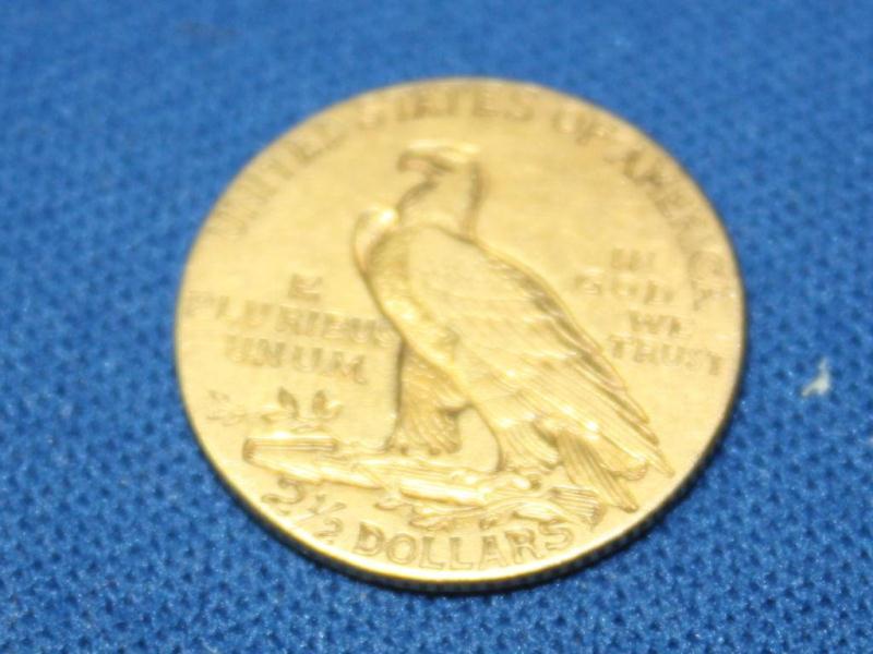 1913 2 1/2 Dollar Gold Indian Head Quarter Eagle