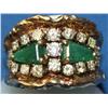 Image 1 : 14k Custom Gold Ring 1.25ctw diamond- 2ctw Emerald
