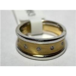14K 2 Tone White & Yellow Gold With Diamonds 5 g