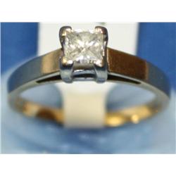 1/2Ctw Princess Cut Diamond Solitaire Ring