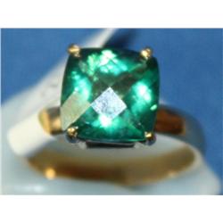 3.00Ctw AAA Green Chrome Diopside Ladies Ring