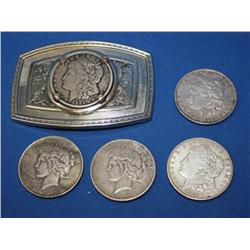 Morgan Dollar Buckle & Peace & Morgan Dollar