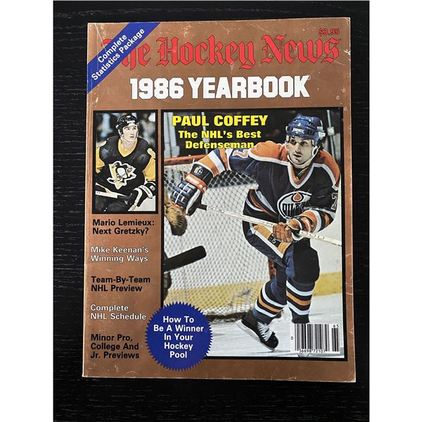 1986 Hockey News Yearbook, Coffey cover