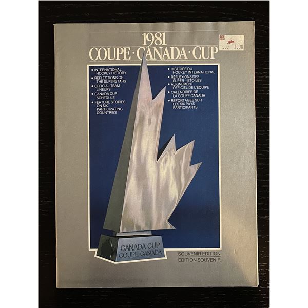 1981 Canada Cup program