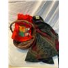 Image 1 : Woolrich shawl and basket etc.