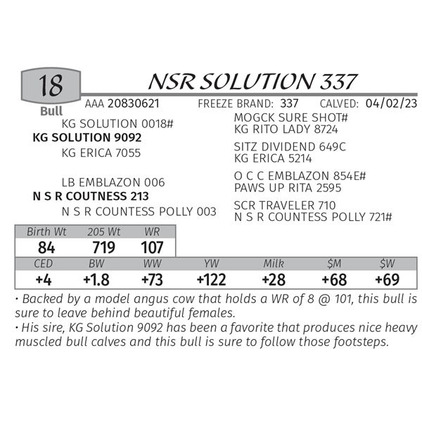 NSR SOLUTION 337
