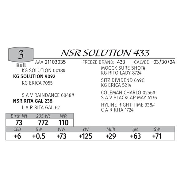 NSR SOLUTION 433