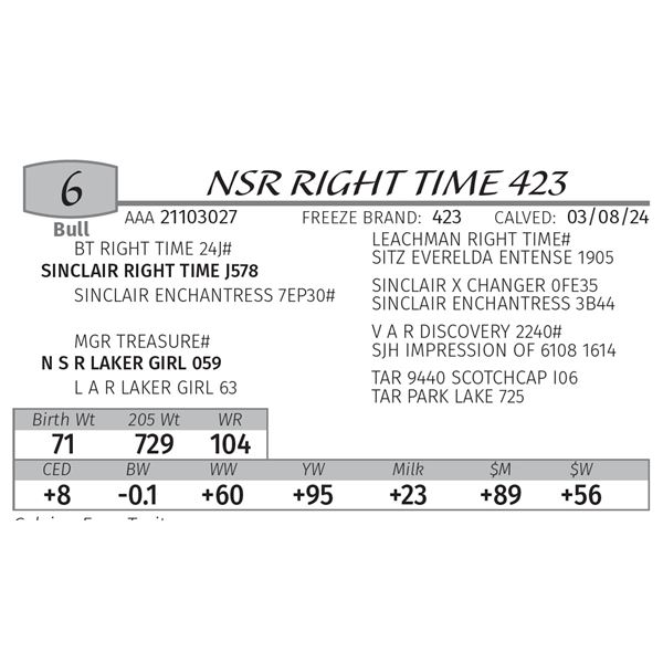 NSR RIGHT TIME 423