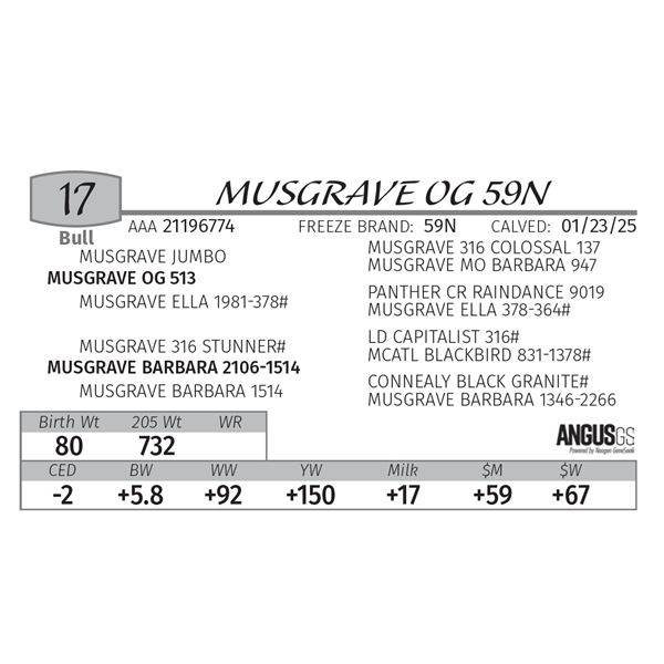 MUSGRAVE OG 59N