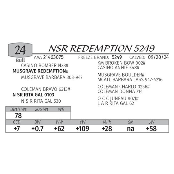 NSR REDEMPTION 5249