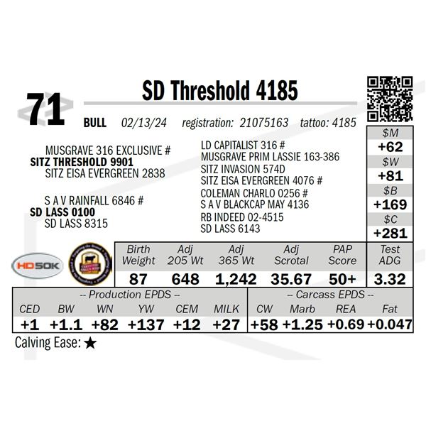 SD Threshold 4185