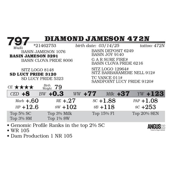Diamond Jameson 472N
