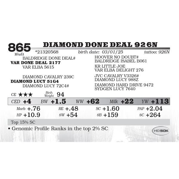 Diamond Done Deal 926N