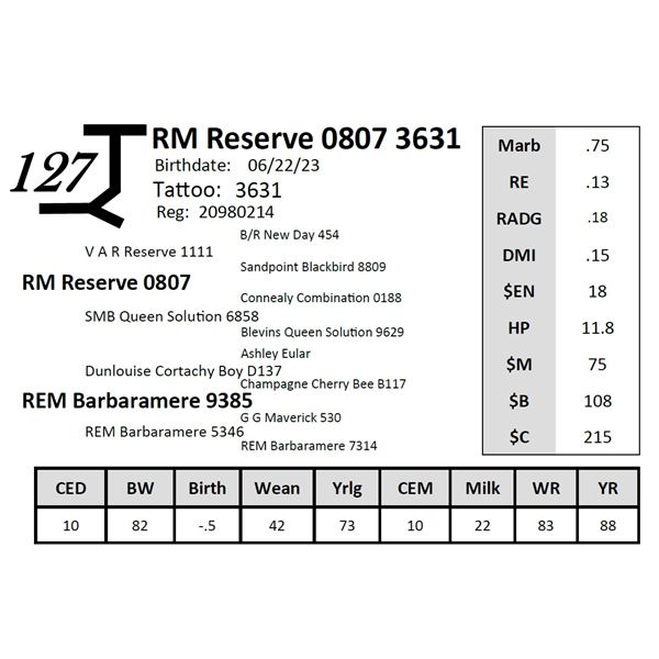 RM Reserve 0807 3631