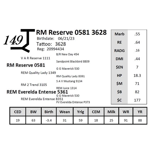 RM Reserve 0581 3628