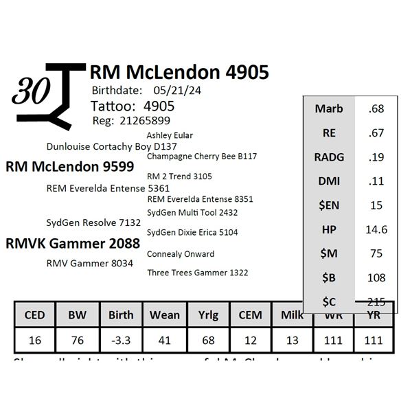 RM McLendon 4905