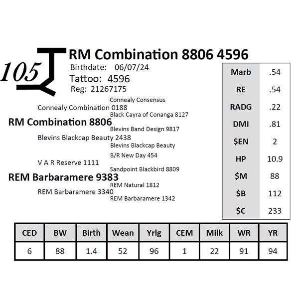 RM Combination 8806 4596