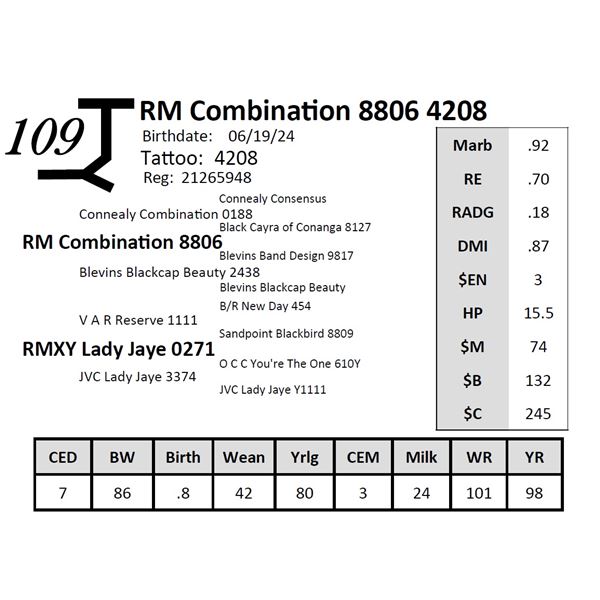 RM Combination 8806 4208