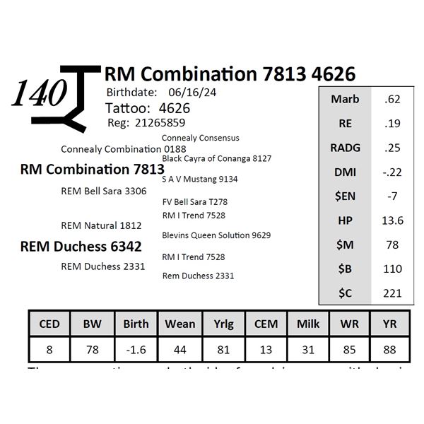 RM Combination 7813 4626