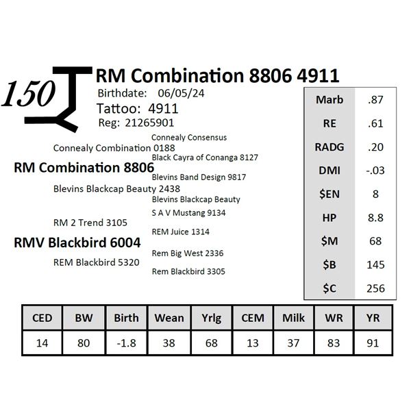 RM Combination 8806 4911