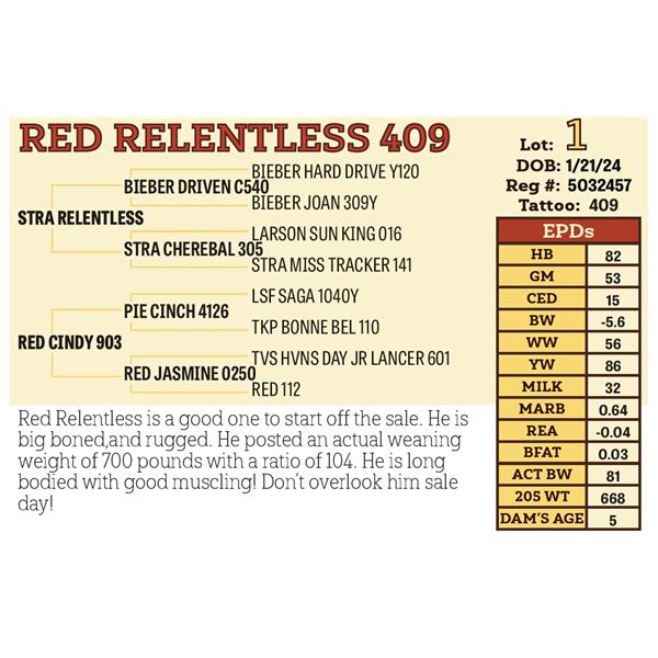 RED RELENTLESS 409