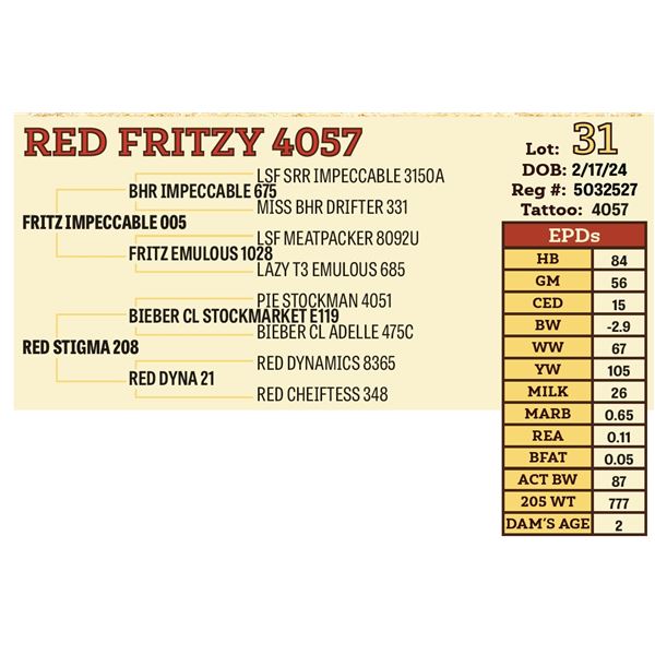 RED FRITZY 4057