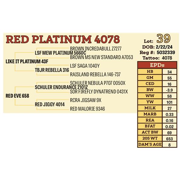 RED PLATINUM 4078