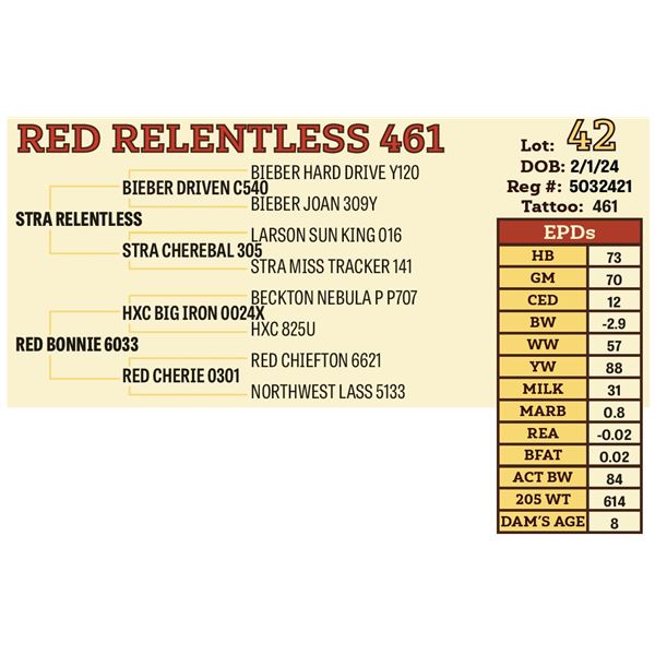 RED RELENTLESS 461