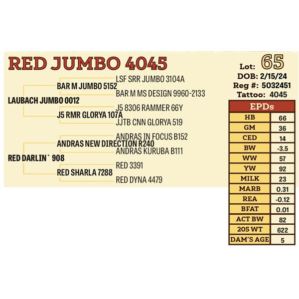 RED JUMBO 4045