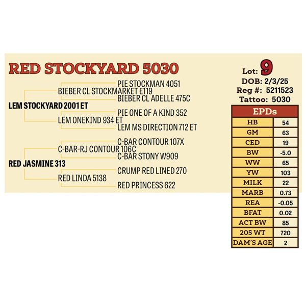 RED STOCKYARD 5030