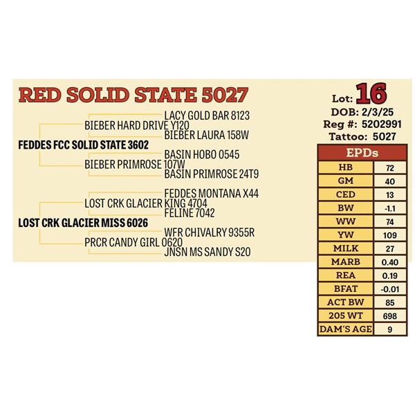 RED SOLID STATE 5027