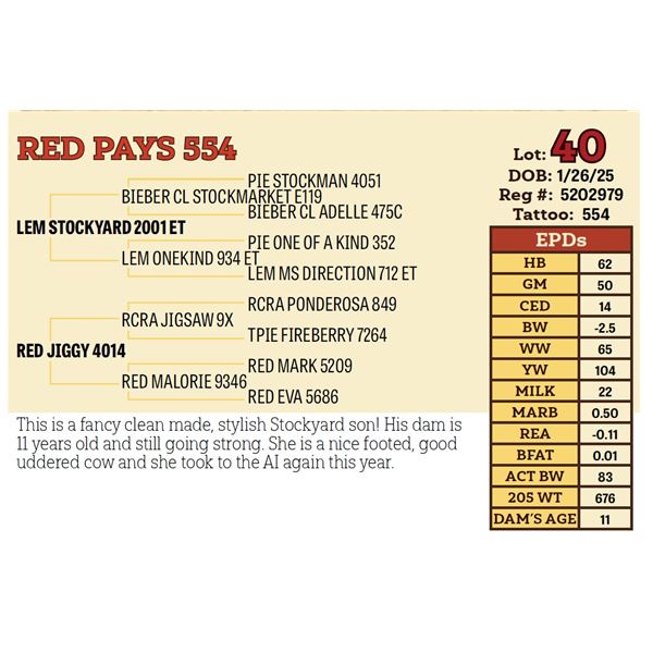 RED PAYS 554