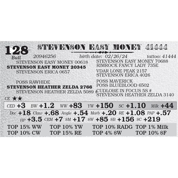 STEVENSON EASY MONEY 41444