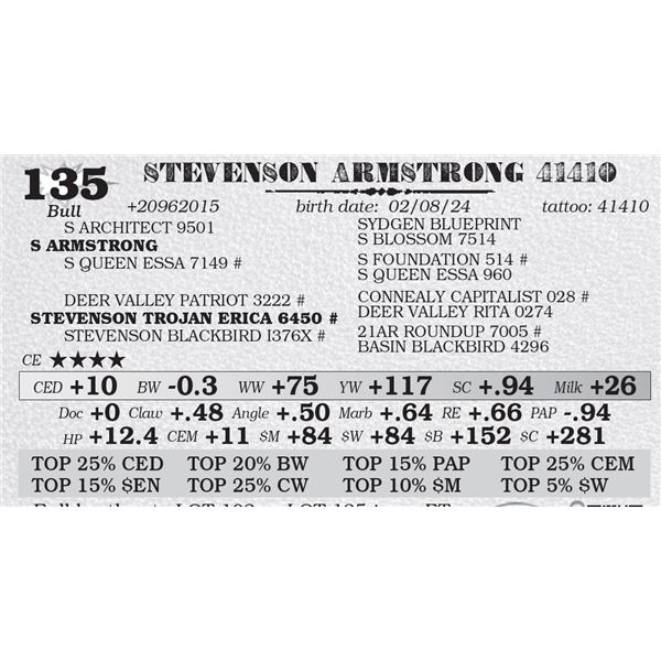 STEVENSON ARMSTRONG 41410