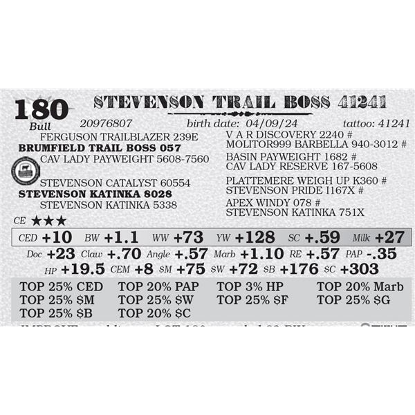 STEVENSON TRAIL BOSS 41241