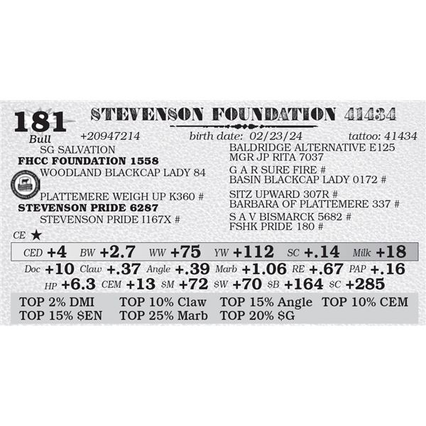 STEVENSON FOUNDATION 41434