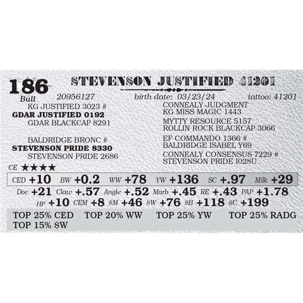 STEVENSON JUSTIFIED 41201