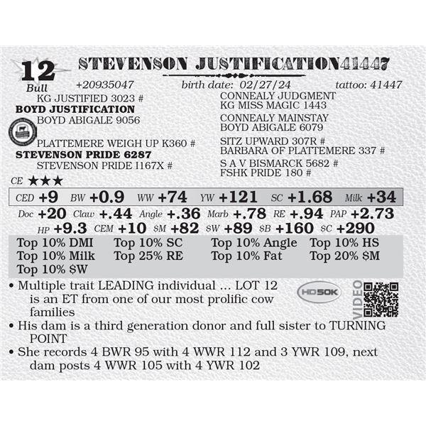 STEVENSON JUSTIFICATION41447