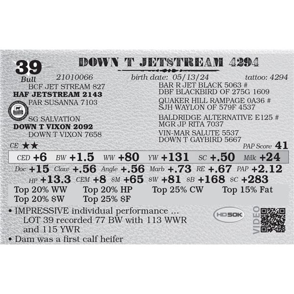 DOWN T JETSTREAM 4294