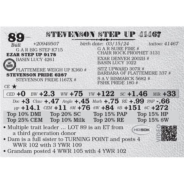 STEVENSON STEP UP 41467